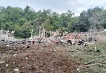 Airstrike Hits Civilian Sites in Shan State Without Fighting Devastation affected by an airstrike
