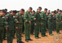 Forced Conscription by MNDAA Reported in Northern Shan State’s Lashio Members of the Myanmar National Democratic Alliance Army (MNDAA) stand in formation during a ceremony Photo The Konkang