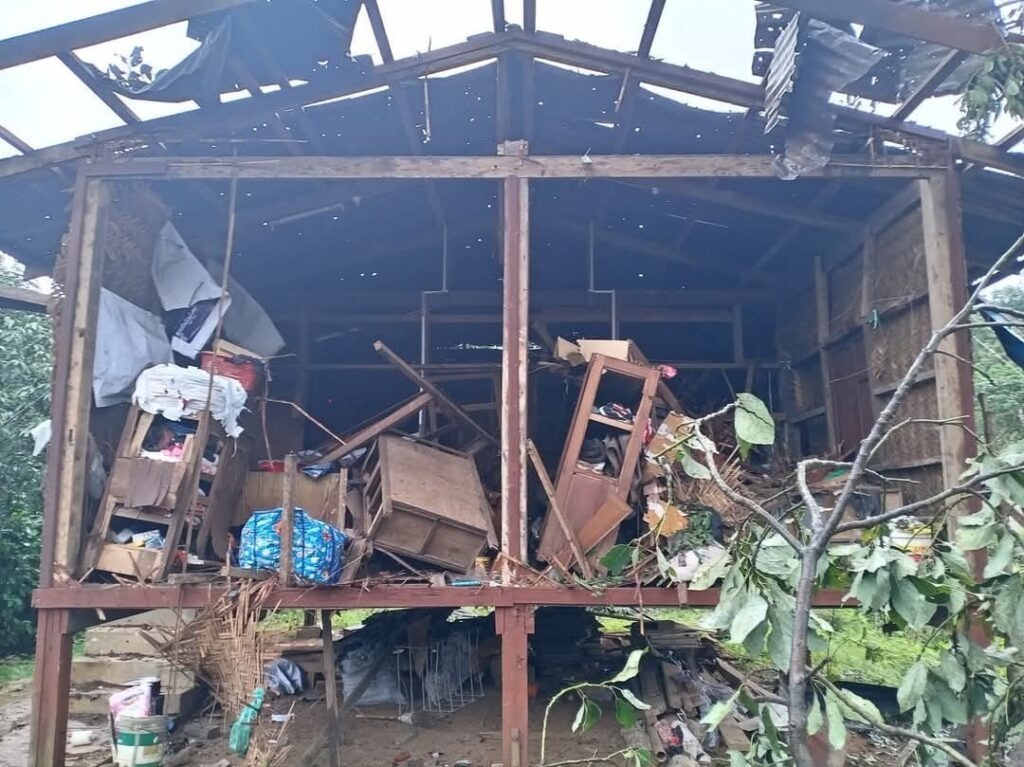 Damaged house in Mongkut