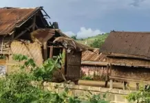 Drone Strike Claims Lives of Displaced Mother and Daughter in Nawnghkio as Junta Escalates Attacks Damaged houses at Gokteik area