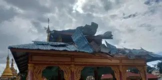 Junta Airstrike Injures Five in TNLA-Held Kyaukme Town Damaged religious building