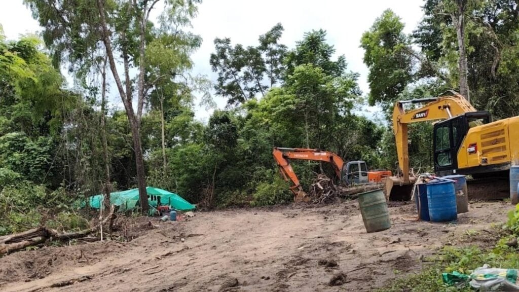 Land cleared for mining operations