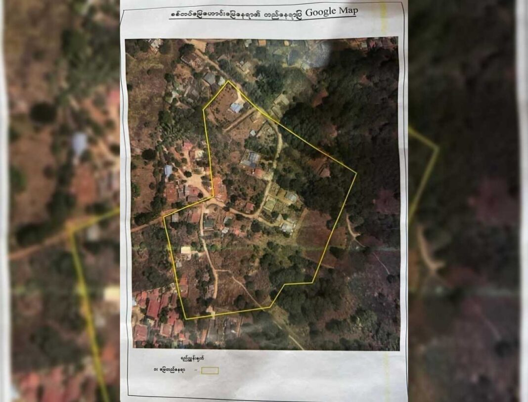 Map of the disputed area