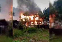 Combined Junta–PNO Forces Set Fire to Village in Southern Shan State A burned house in Pai Khun Township