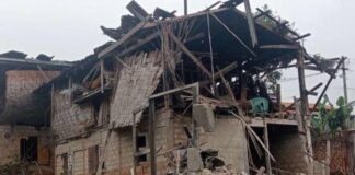 Junta Intensifies Airstrikes Across Shan, Hitting Four Townships in First Week of October A damaged house in Namtu following a junta airstrike