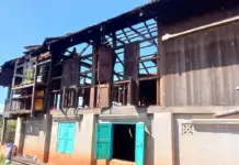 Airstrikes and Landmines Devastate Civilians in Northern Shan State A house was damaged at the airstrike area