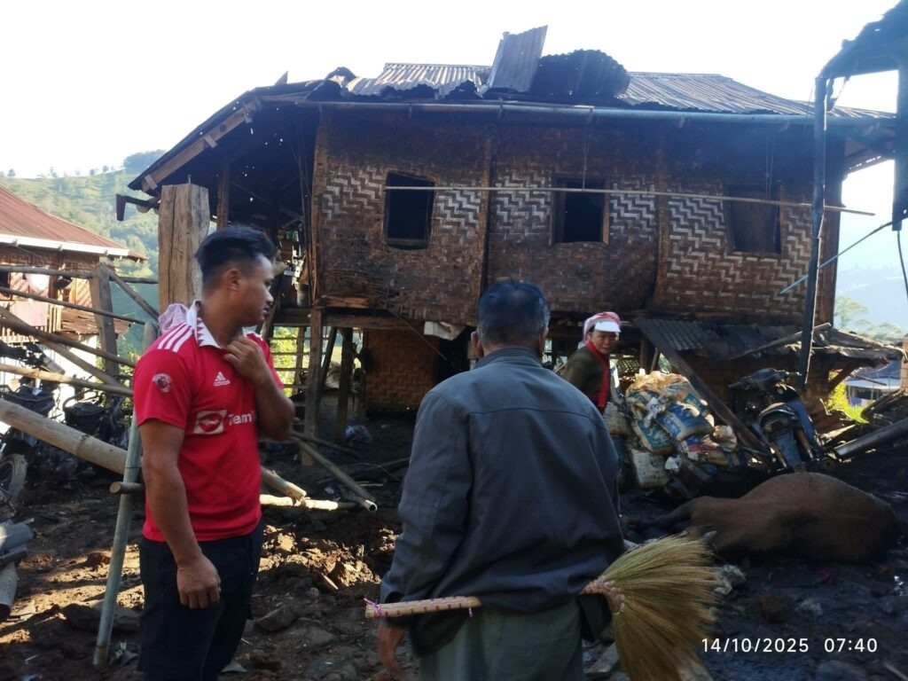 A house was damaged at the airstrike area