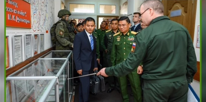 General Kyaw Swar Lin during a visit to Moscow