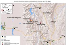 Displaced Families in Ywangan Struggle With Disease and Food Shortages Map of Ywangan Township showing conflict areas