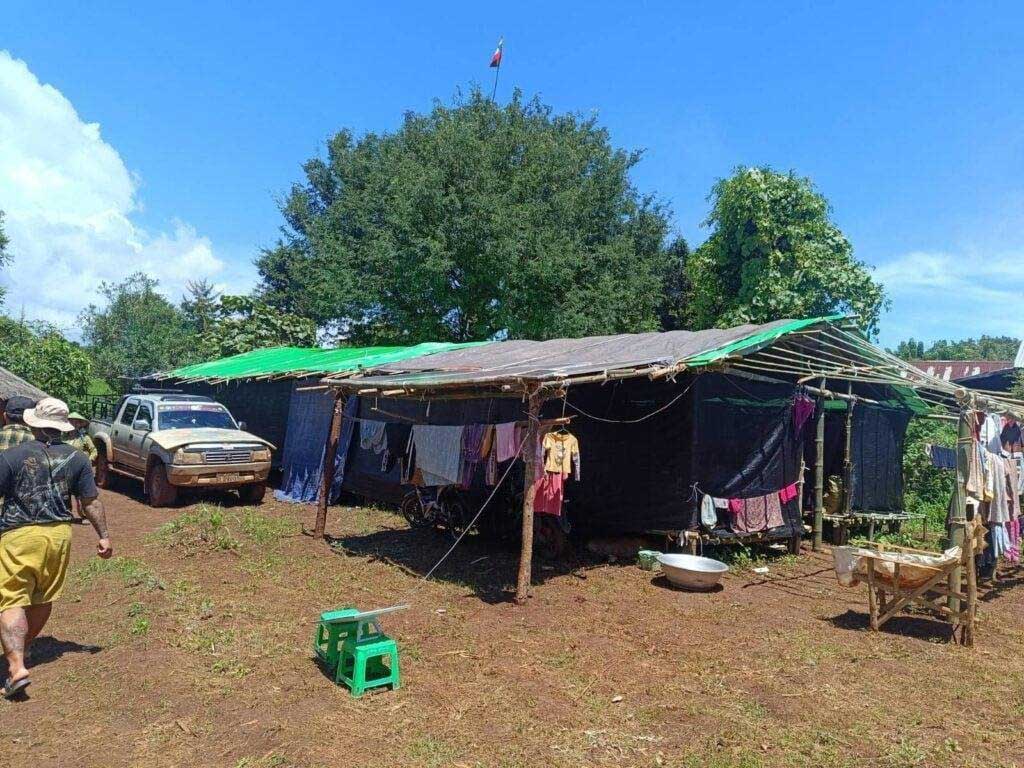 Temporary shelters for internally displaced people (IDPs) in northern Shan State