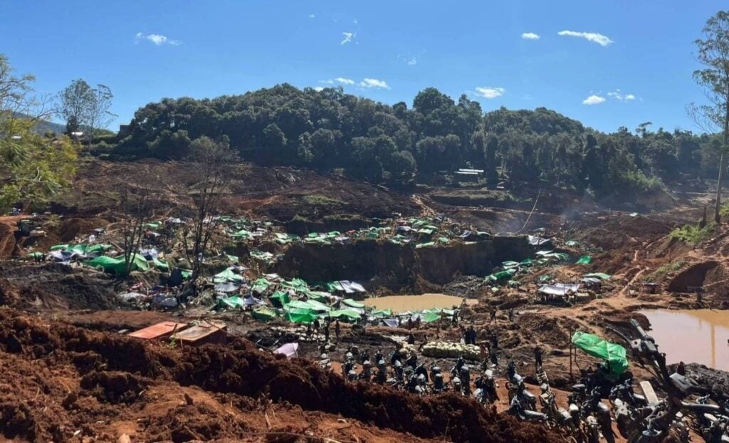 Gem mining activity in the Mongkut Golf Course area