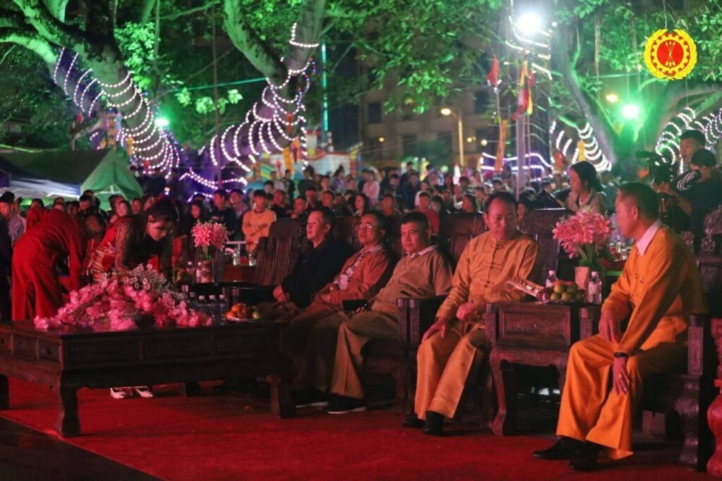 SSPP and Mong La leaders are seen in the front row at the Shan New Year event