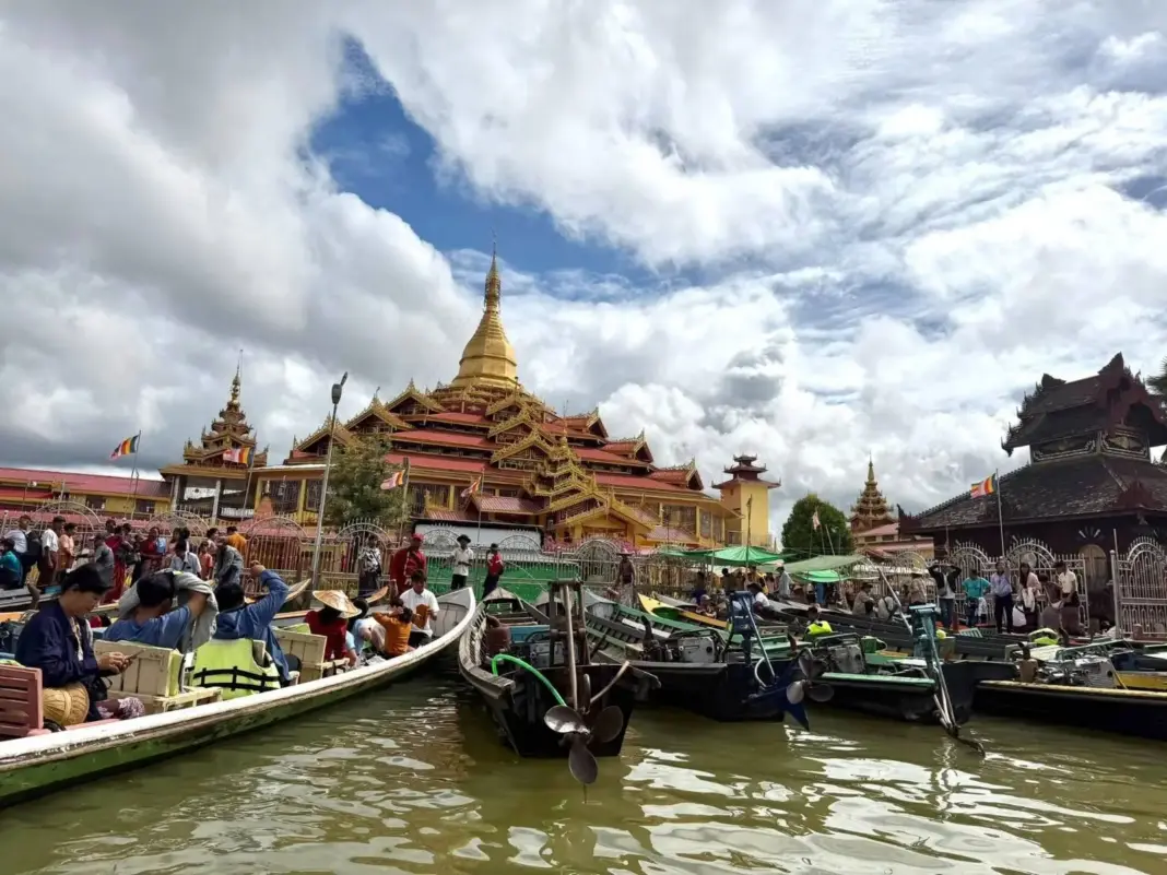 A temple at Inle Lake, Southern Shan State A temple at Inle Lake, Southern Shan State