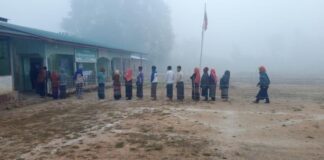 Confusion and Low Turnout Mark USDP-Dominated Advance Voting in Taunggyi Residents in Taunggyi are seen at a polling station set up by the military authorities