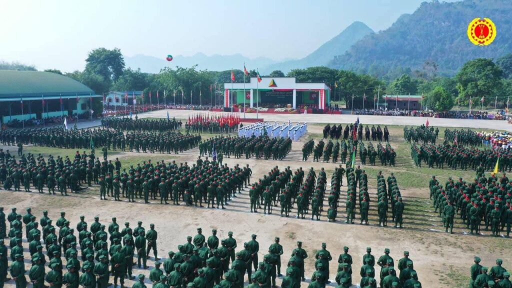SSPPSSA Troops March at Wan Hai HQ in Show of Strength