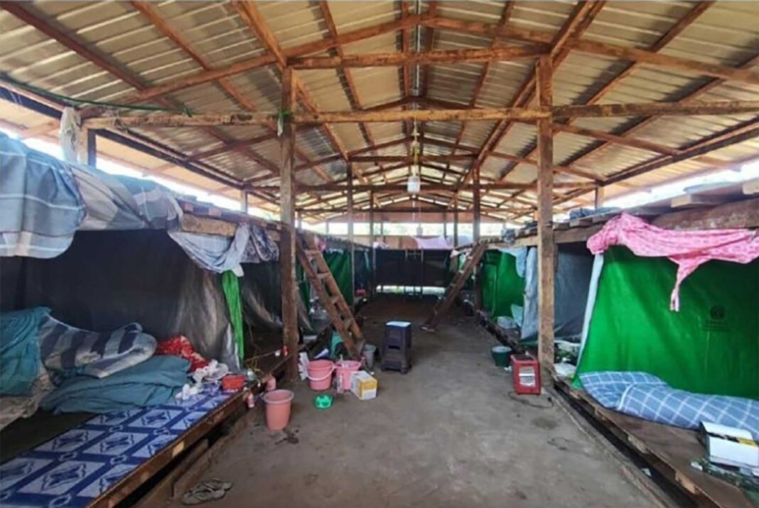 Scam workers’ accommodation inside the compound Scam workers’ accommodation inside the compound