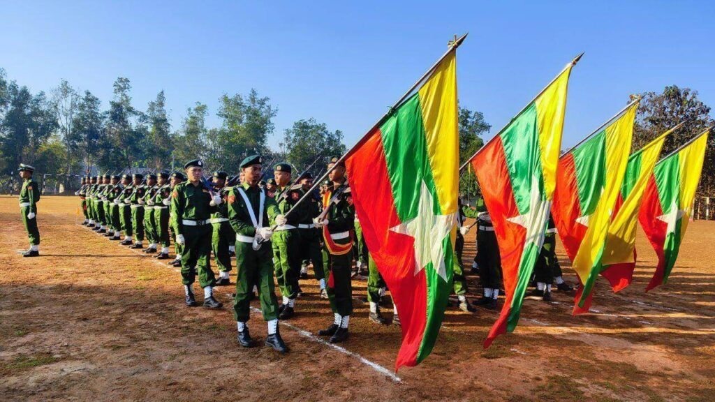 Junta forces display military formation Junta forces display military formation