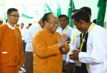 SNDP Raises Concerns Over Advance Voting Transparency in Junta-Led Election Sai Aik Pao (center), chairman of the SNDP