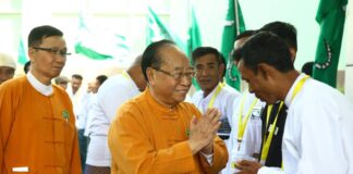 SNDP Raises Concerns Over Advance Voting Transparency in Junta-Led Election Sai Aik Pao (center), chairman of the SNDP