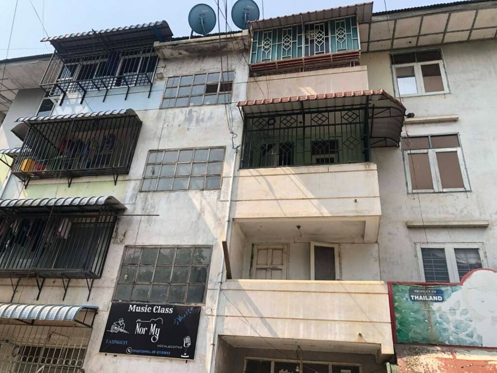 Buildings near Bogyoke Aung San Stadium in Taunggyi