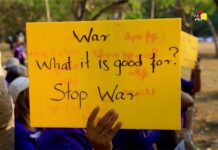 Women Rally Against War in Chiang Mai women's day cm1