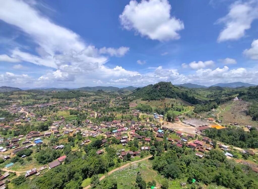 A view of Hsawng Pyaung village area in Pinlaung Township, southern Shan State, where landmines continue to restrict access to farmland