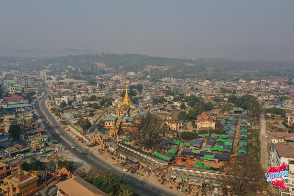 A view of Lashio city, where residents report rising crime and declining security