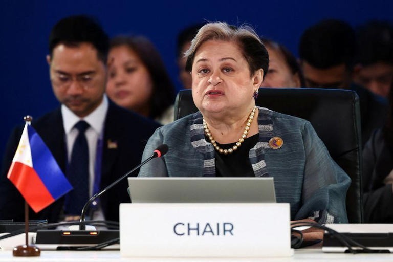 Association of Southeast Asian Nations Chair and Philippine Foreign Affairs Secretary Theresa Lazaro