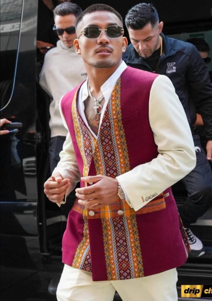 Joshua Van wearing traditional Chin attire