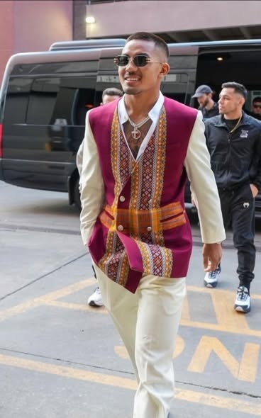 Joshua Van wearing traditional Chin attire
