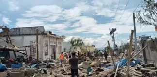 Deadly Namkham Warehouse Blast Sparks Calls for Accountability Damage caused by the warehouse explosion in Kawng Tap Village, Namkham Township (Photo Supplied)