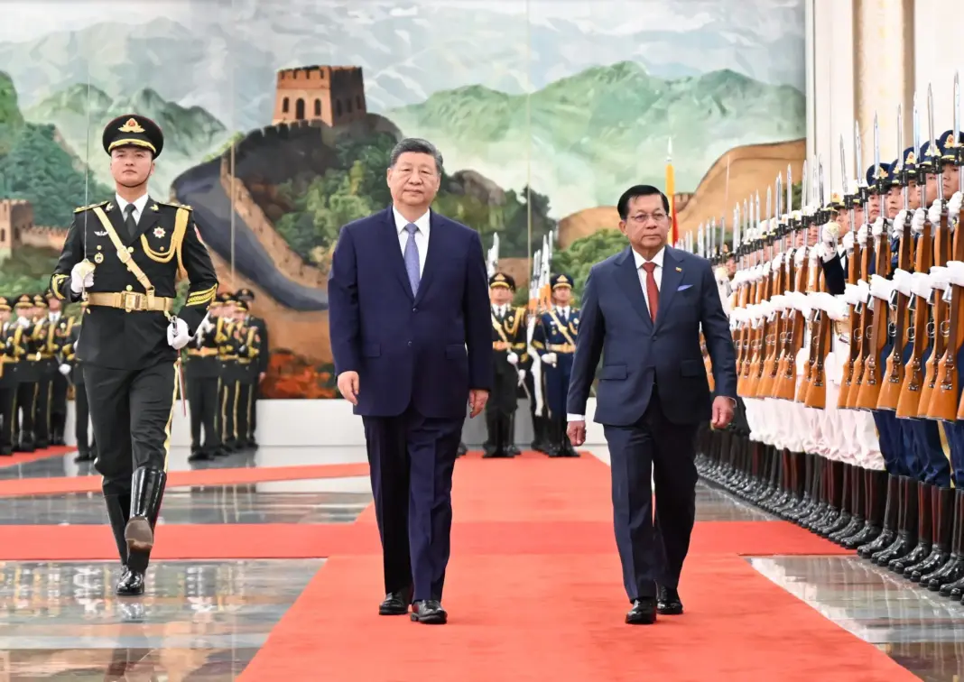 Min Aung Hlaing during an official visit to China Min Aung Hlaing during an official visit to China