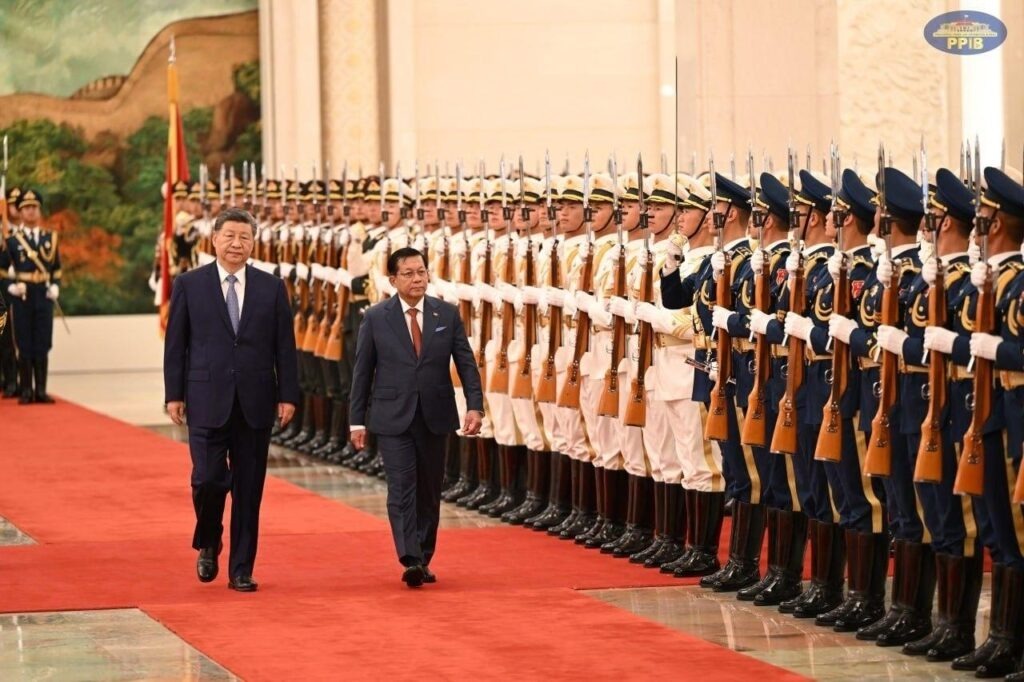 Min Aung Hlaing during an official visit to China Min Aung Hlaing during an official visit to China