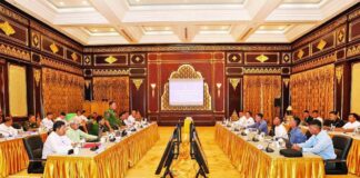 TNLA Delegation Meets Junta Peace Committee in Naypyidaw The NSPNC and TNLA hold talks in Naypyidaw Photo Supplied