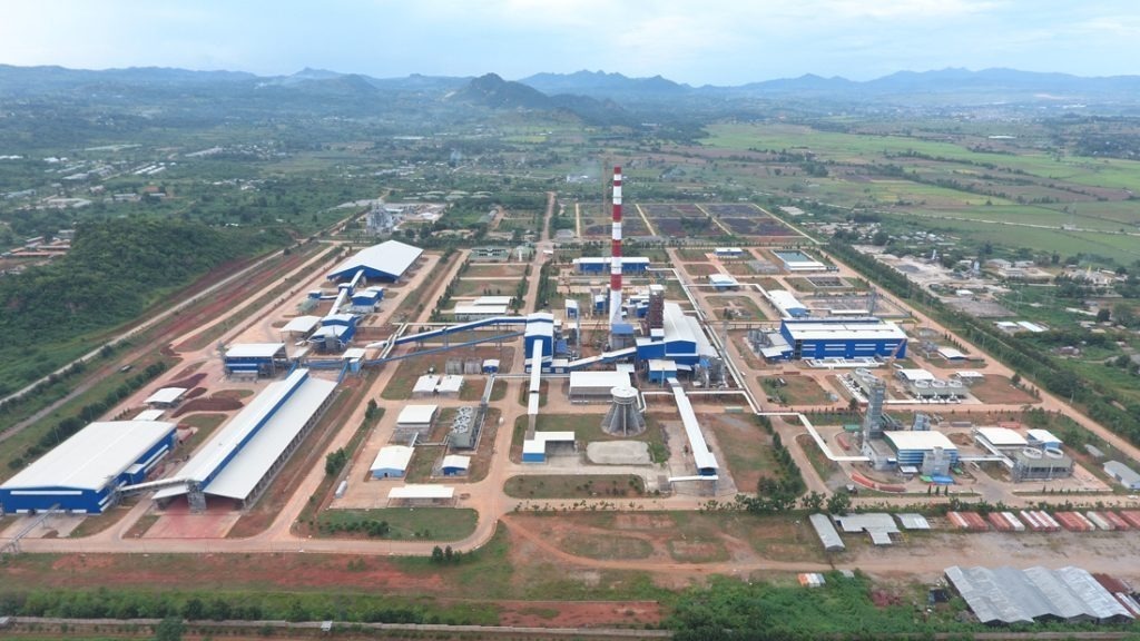 An aerial view of the Pang Pet (Pinpet) steel mill in southern Shan State