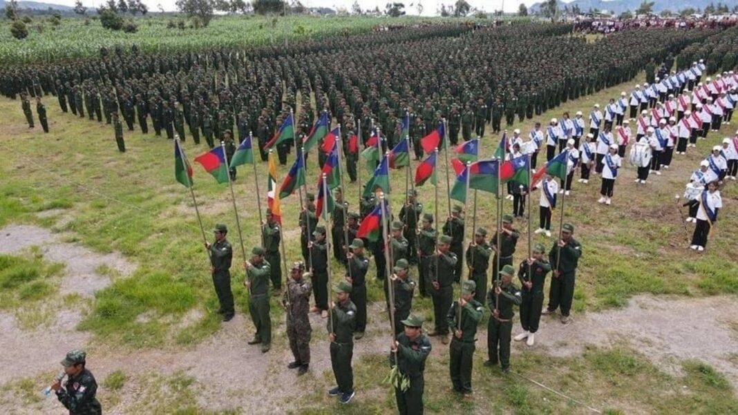 Members of the Pa O National Organization Pa O National Army (PNO PNA) militia