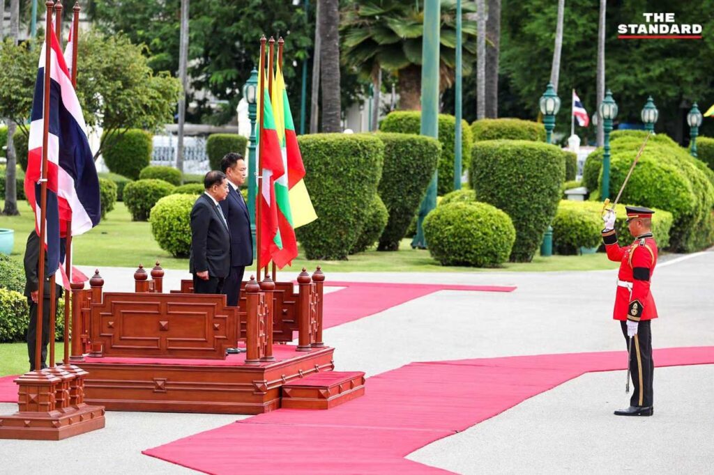 Thai Prime Minister Anutin Charnvirakul welcomes Myanmar junta chief Min Aung Hlaing